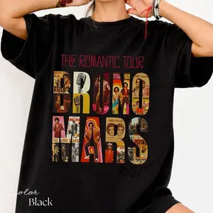 Bruno Romantic Tour T-Shirt, Retro Pop Concert Tee, Unisex Music Lover Gift 4