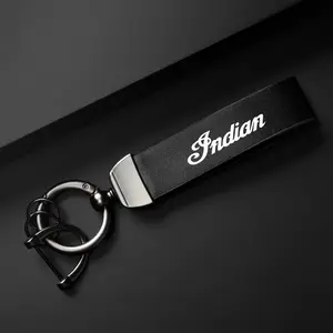 Motorcycle Keychain Holder Keyring, PU Leather Car Keychain, Universal Car Interior Decoration Accessories for Indian CHIEF Chieftain Roadmaster Scout Springfield, Stylish Keychain