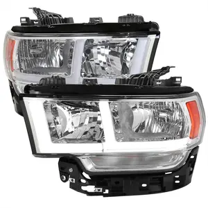 2019-2024 Dodge RAM 2500/3500/4500/5500 LED Bar Factory Style Headlights (Chrome Housing/Clear Lens)