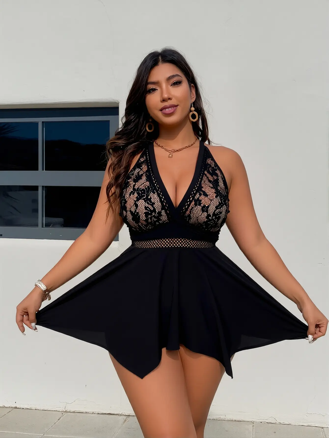 cross halter neck dress Satin Cross Strap Halter Gown