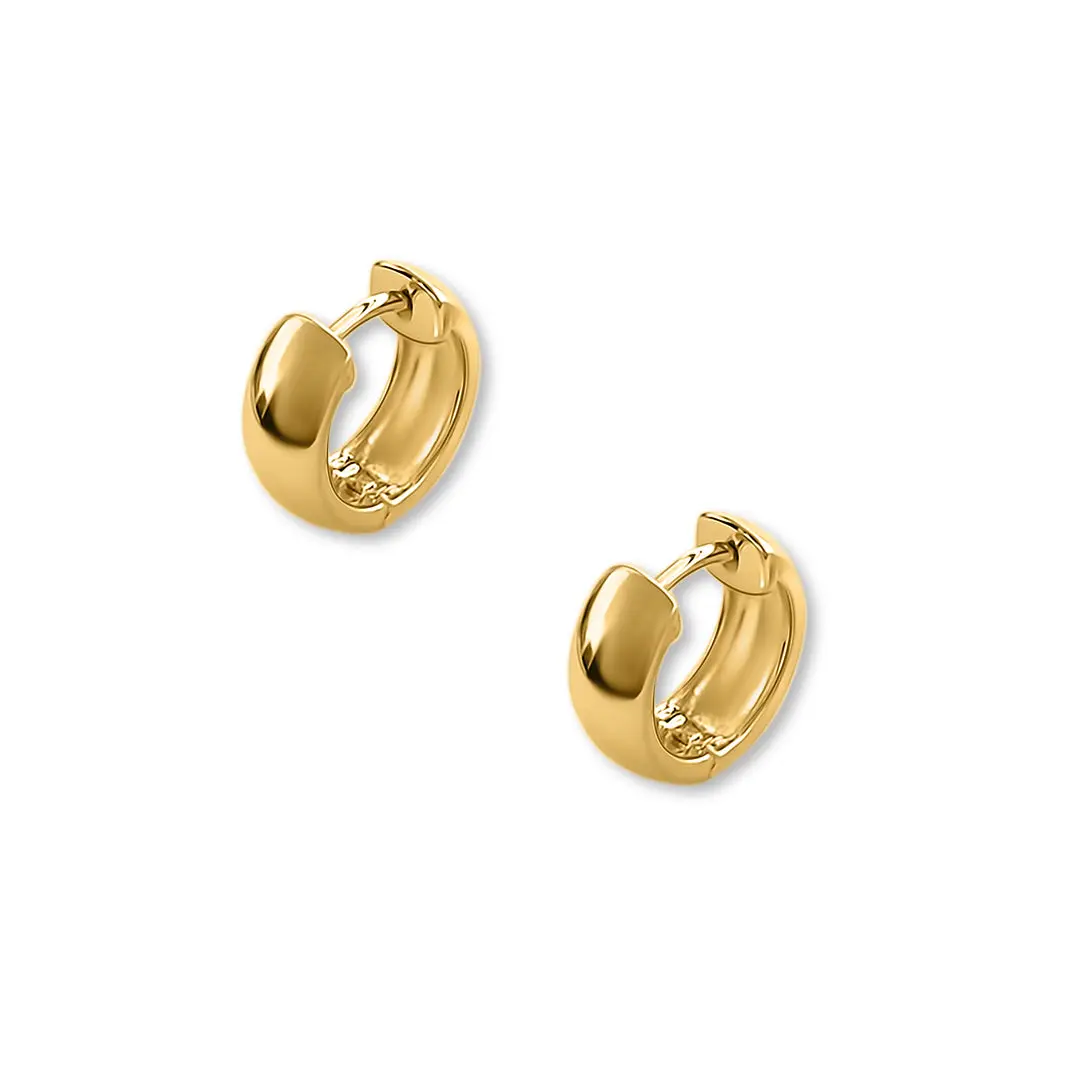 Chubby Mini Hoop Earrings | Gold Vermeil