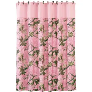 Pink Oak Camo Shower Curtain