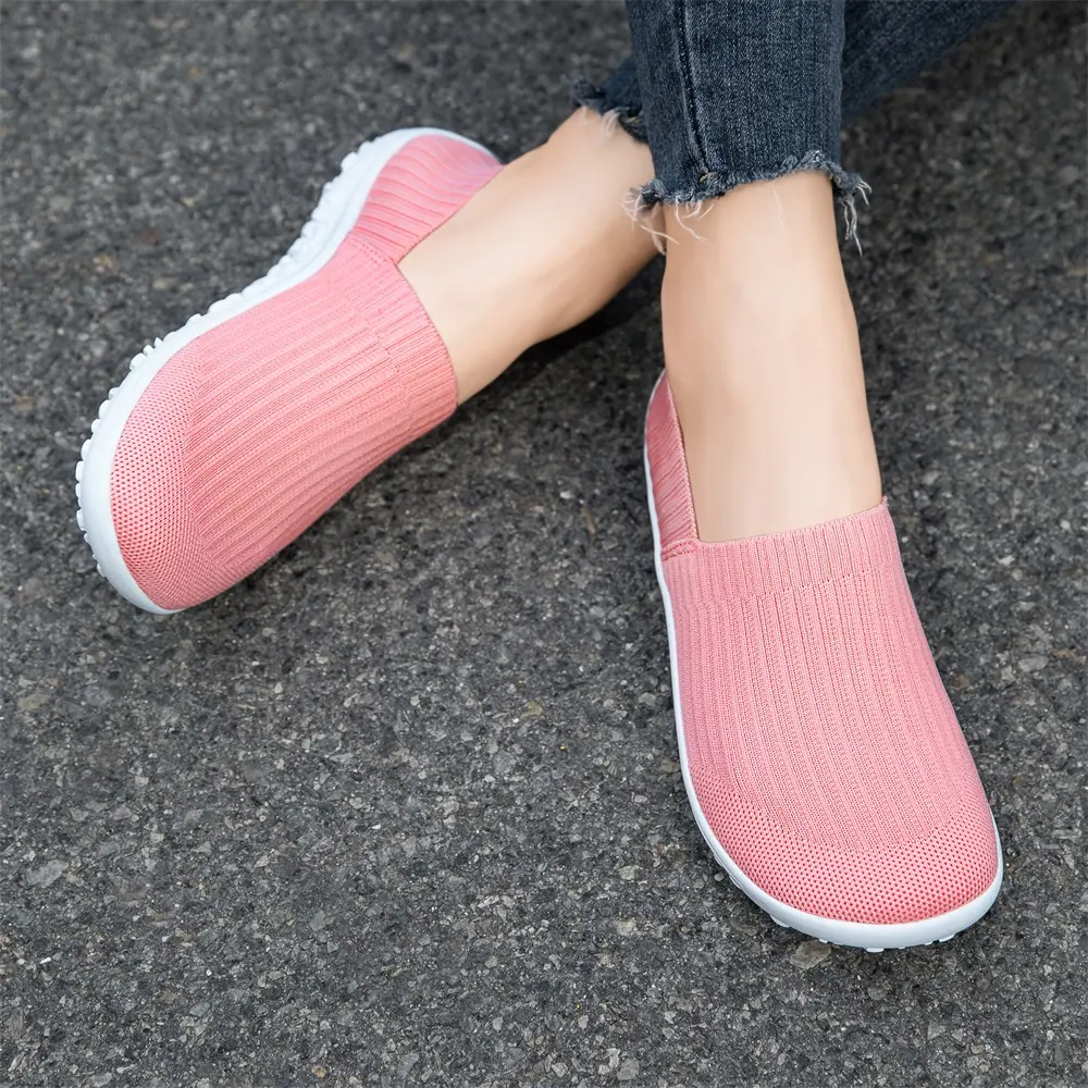 Women's Barefoot Shoes Walking Sports Zero Drop Sole Running Casual Sneakers Slip On Breathable Soft Fashion House Shoes