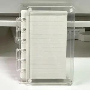 A5/A7 Binder Notebook Transparent Diy Acrylic Diary Book Hand Ledger Notebooks School Stationery 6 Holes Loose-leaf Notebook