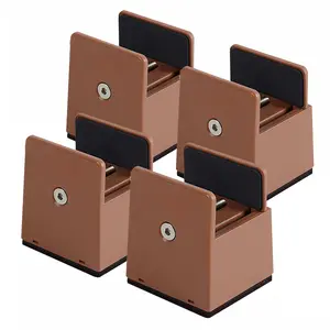 2 Inch Bed Risers with Adjustable Screw Clamp Heavy Duty Furniture Risers Set of 4 Furniture Leg Extenders (50mm)