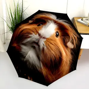 A guinea pig (6) New printed universal umbrella, automatic folding umbrella, portable foldable travel umbrella, outdoor umbrella, Black Friday, Christmas, and birthday gift.