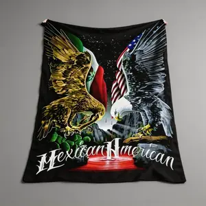 Mexican American Cultural Blanket Soft Comfortable Throw for Relaxation & Cultural Decor with Soft Material and Versatile Use