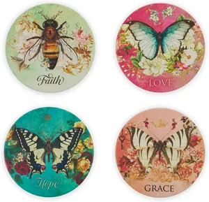 Secret Garden 4-piece Ceramic Coaster Set