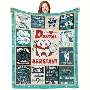 Dental Assistant Gift Blanket, Thank You Gift for Dental Assistants, Best Graduation Gift, Flannel Fleece Blanket, Appreciation and Thanks