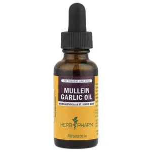 Herb Pharm Mullein Garlic Oil with Calendula & St. John's Wort, 1 fl oz (30 ml)