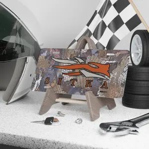 Custom Camo Vanity Plate With Optifade Timber Camouflage Logo