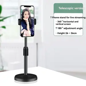Adjustable Mobile Phone Holder, 360-Degree Rotatable Foldable Desktop Mobile Phone Holder, Portable Desktop Mobile Phone Stand for Home Office, Folding, Adjustable Cellphone Holder