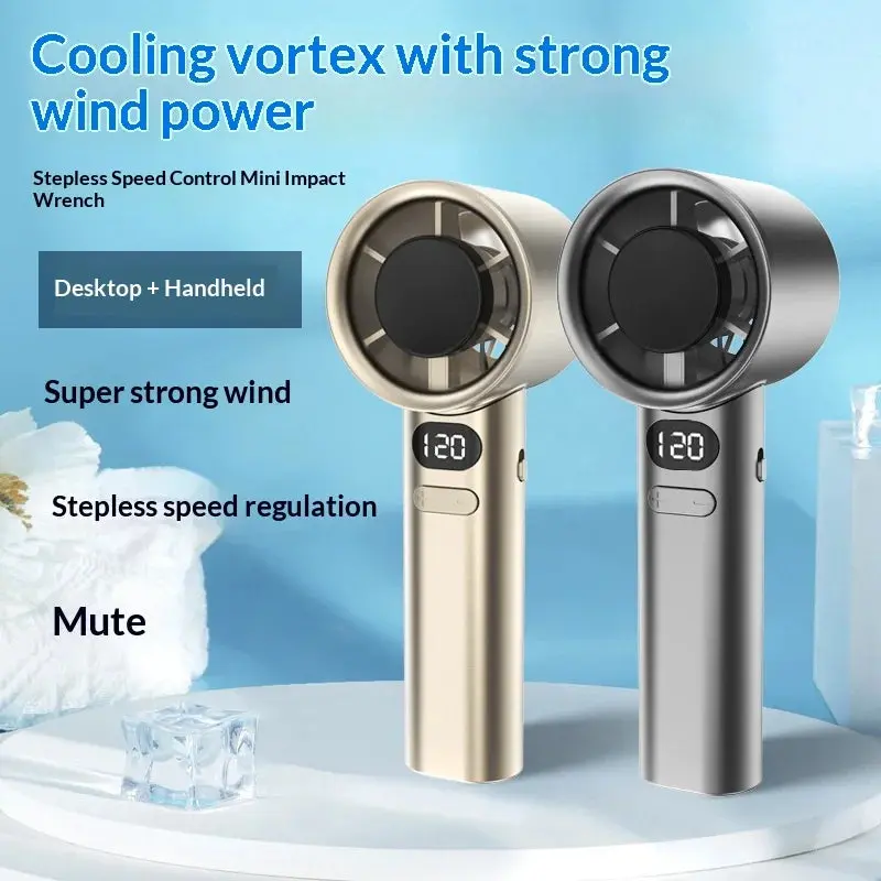 HOMEFISH Portable Handheld Fan USB Rechargeable High-Speed Electric Cooling Fan