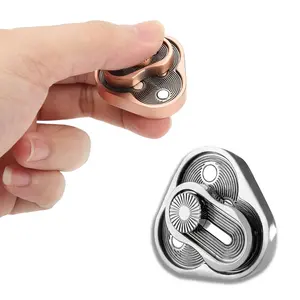 1pc Triangular Triple-Spin Fidget Spinner Stress Relief Fidget Clever and Creative Design Suitable for Various Settings Such as Desks It Has Three Semi-Circular Spin Angles