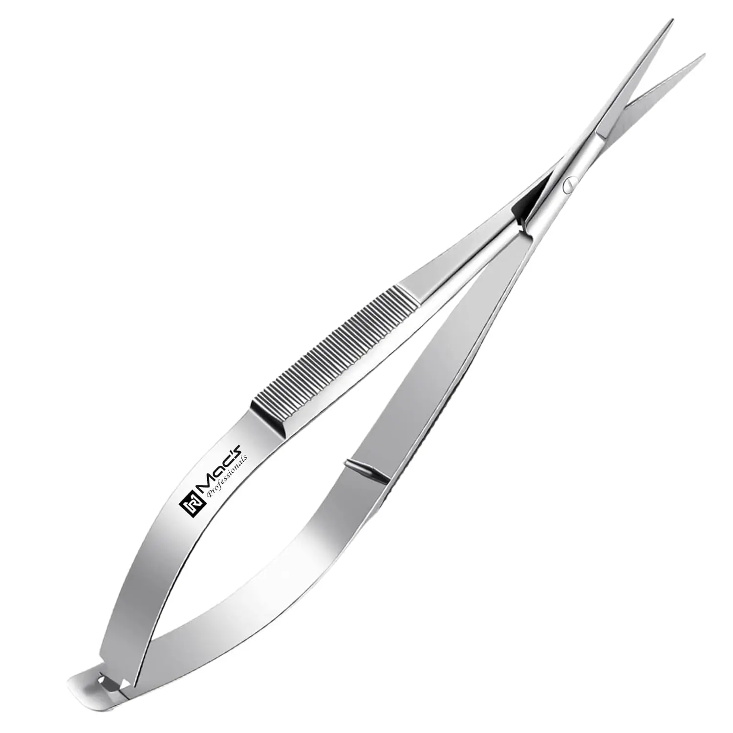 Ultra-Precision Micro Scissors 4.5 Spring-Action Stainless Steel Detail Scissors for Eyebrow Grooming Embroidery Fine Cutting