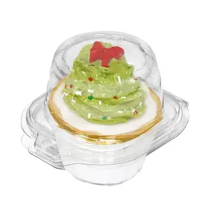 50 Pcs Individual Cupcake Containers, Clear Plastic Cupcake Holders with Lids, Spacious 3" Design for Frosted Cupcakes, Stackable & Reusable for Parties, Baking, Picnics Bakeware Kitchen parfait cup mini