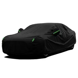 Full Car Cover, Universal Fit for Sedan 15.4-16.7 FT, Outdoor Waterproof All Weather Protector Snow Anti-UV Full Car Cover