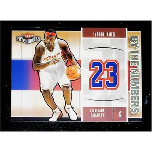 Fleer 2003-04 Patchworks #12BTN LeBron James RC By The Numbers 1080 Cleveland Cavaliers NBA Trading Card Near Mint or Better