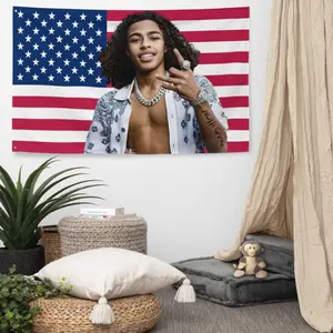 DD Osama Flag - Rap Star American Flag Home Decor 60in*40in Tapestry Solid Color Decorative