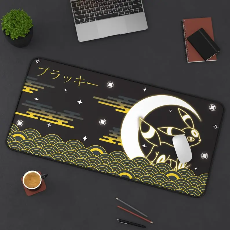 Umbreon Darktype - MousePad, Desk Mat, Extended Mousepad, Giant Mouse Pad, Large Gamer Pad, Gift for PKM and Anime Fans, TCG Playmat