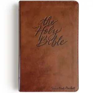 Personalized ESV Large Print Bible - Brown - The Holy Bible - Hand Lettered and Engraved