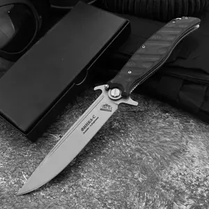 Best-Selling Russian HOKC Pocket Folding D2 Blade Knife with Nylon Handle—High-Hardness Jungle Fishing, Adventure, and Survival Tool for Camping, Self-Defense, and Outdoor Knife
