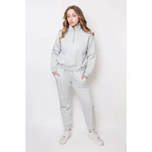 Women's Quarter-Zip Pullover & Jogger Set Fashion Matching