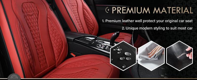 【Coverado】Universal Fit 5-Seater PU Leather Car Seat Cover - Universal Auto Sedan Seat Cover Luxury Leather Custom Seat Covers for Pick-up Truck - Seat Filler Royal Blue - Fits 6000+ Models 1Year Warranty Black Friday Deal B8839