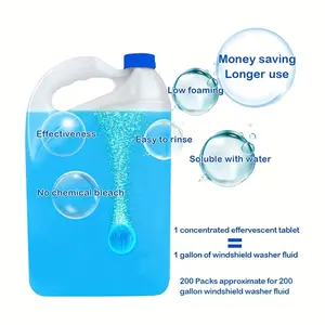 [Concentrated Washer Fluid] Super Concentrated Car Windshield Washer Fluid - Effervescent Tablet Solid Rain Wiper Water for Removing Oil Film, Suitable for Summer And All Seasons