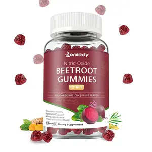 Organic Beet Root Gummies  12-in-1 Nitric Oxide Support for Blood Flow,Circulation,Energy and Overall Health Supplement Strawberry Flavor 60 Gummies  Healthcare