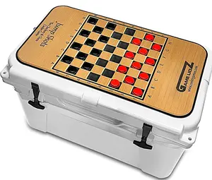 Yeti Cooler Pad Jump Shots Checkers & Chess-Top Fits Yeti Tundra Cooler Lid Rust/Black Mat Easy Peel & Stick Application 3M Adhesive Magnetic Game Mat