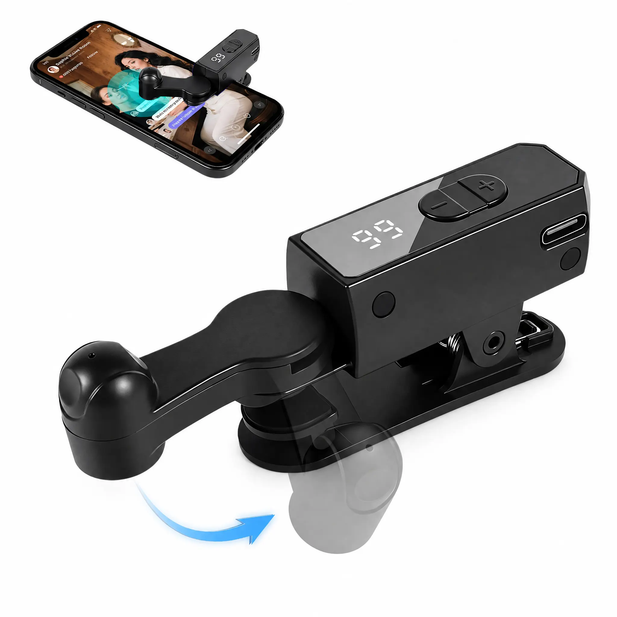 NEW Portable Rechargeable Automatic Clicker with 12-Hour Battery Life, Fast Screen Tap Simulator for Smartphones and Controllers, Adjustable Speed Smart Tapper for Shopping, Rewards, Live Likes and Repetitive Tasks