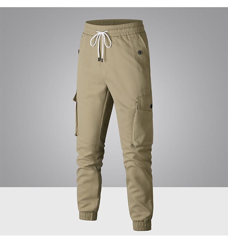 Men's Heavyweight Pants Compatible with Leggings - Workwear Trousers, Multi-Pocket Outdoor Pants with Belt Loop Closure and No Zipper, Suitable for Winter (Solid Color) - Machine Washable