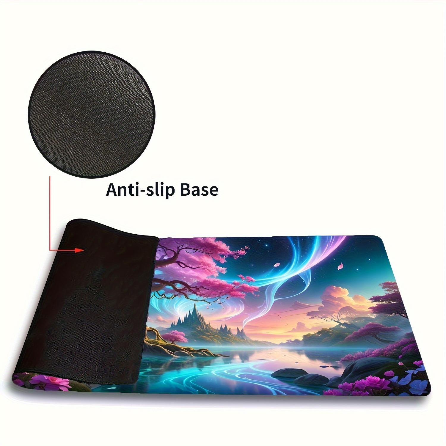 Durable Gaming Mat Featuring a Magical Tree And Orange Light - Vibrant Game Carpet