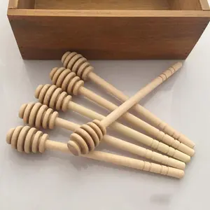 2pcs Wooden Honey Spoon, Long Handle, Practical Mixing Stick, Dipper for Honey Jar, Coffee, Milk, Tea Supplies, Kitchen Tools, YH-460060