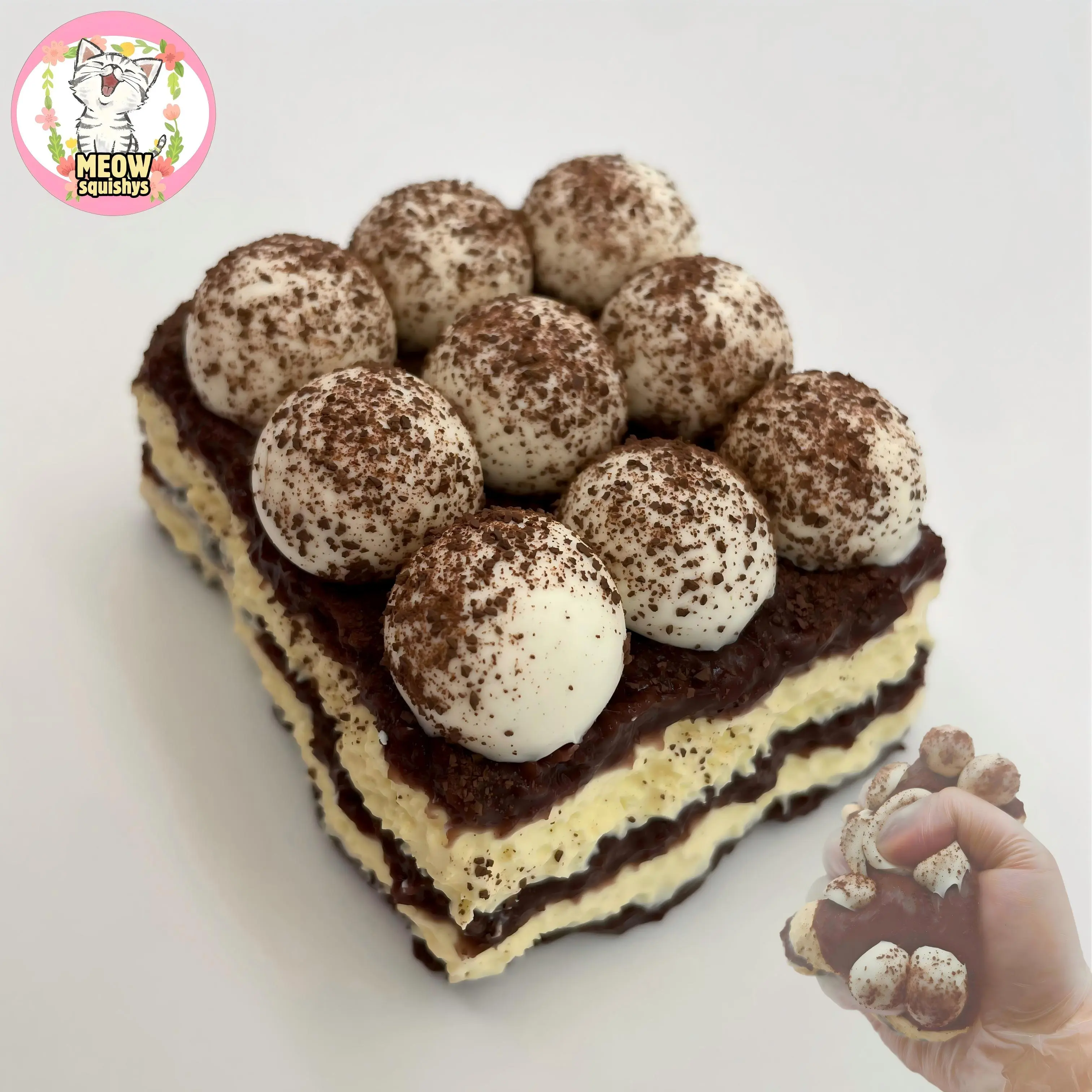Tiramisu Biscuit Handmade Squishy Toy