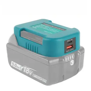 USB Charger Adapter Compatible with Makita 18V Lithium-ion Batteries Power Tools with USB Socket & Type-C Fast Charging (Adapter Only)