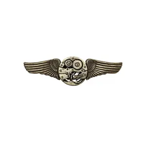 Antique Gear Wing Steampunk Pin