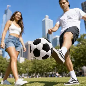 Soccer Hacky Sack Footbag - Soft Plush Kick Ball for Freestyle & No-Hands Challenges Soft Plush Soccer Hacky Sack | Durable Footbag for All Ages, Perfect for Park Games & Stress Relief