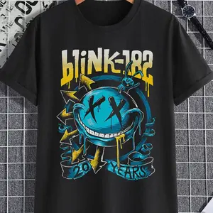 Blink 182 shirt,  Blink 182 Tour Shirt, Blink 182 Retro Vintage Shirt, Blink 182 Tour Shirt Casual Shortsleeve