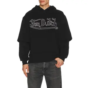 Von Dutch Logo 2Fer Hoodie in Jet Black