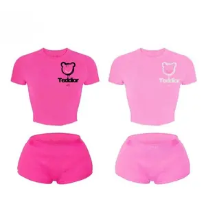 Teddior Pink Two Piece Set - Perfect for a Lounging or Casual Day Out