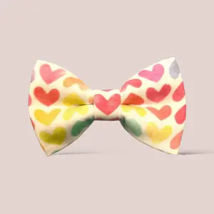 Rainbow Heart Hair Bow