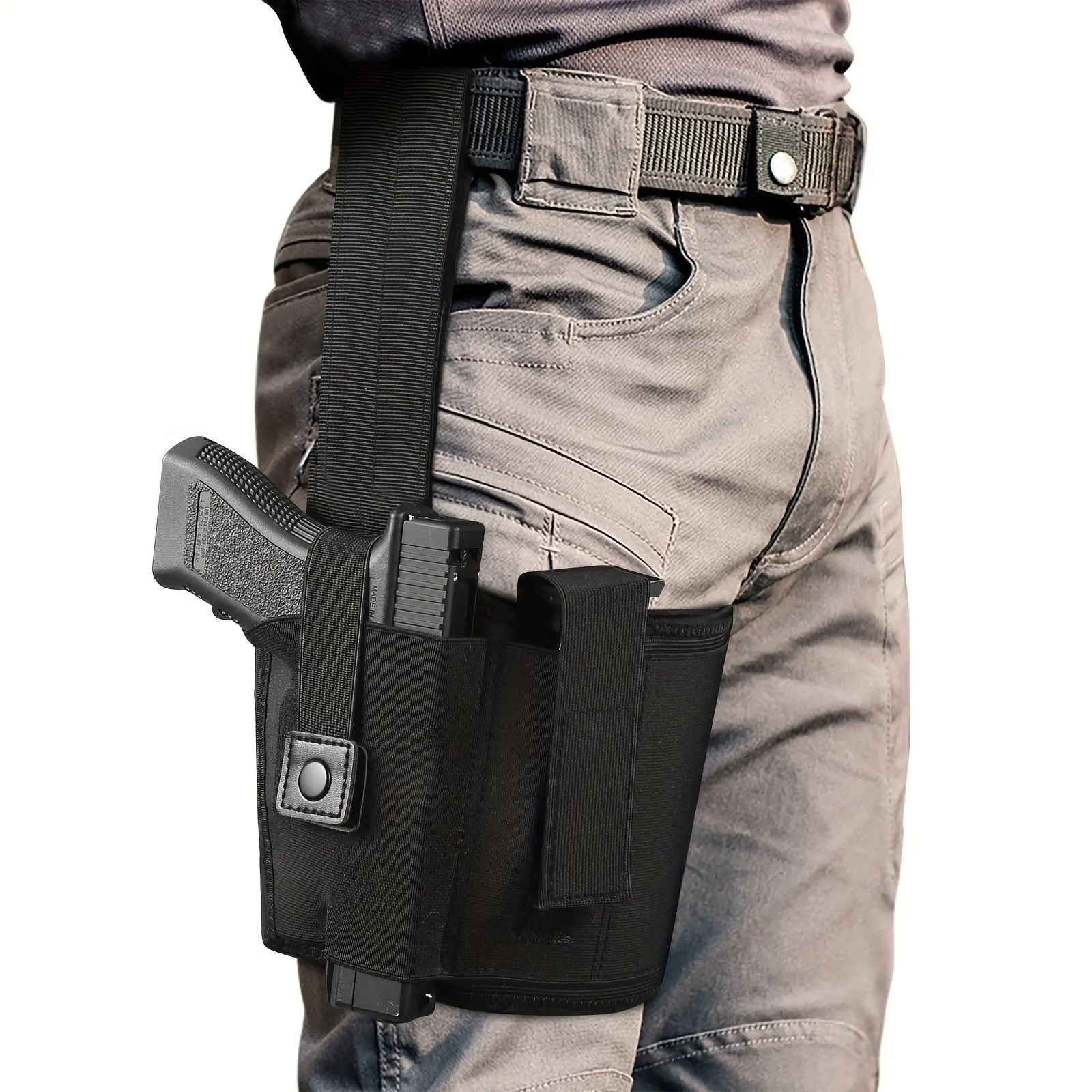 Tactical Drop Leg Thigh Holster, Right-Hand Design with Adjustable Straps, Universal Fit for Men and Women, Tactical Holster