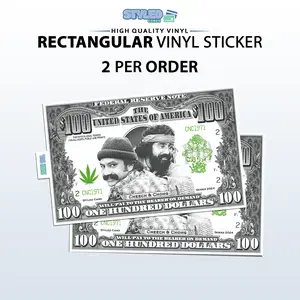Cheech & Chong Funny Holographic rectangle vinyl sticker