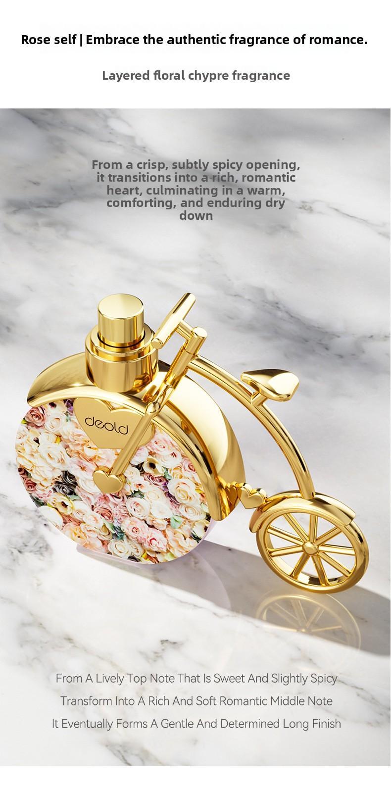Deold Women’s Perfume with Bicycle Design –25ml Long-Lasting Classic Scent, Refreshing Light Fragrance, Unique Ornament for Home, Car & Gift Giving