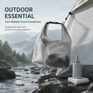 Waterproof EVA Mesh Storage Bag, Portable Stain Resistant Toiletry & Outdoor Sports Bag, Easy Clean Handheld Travel Shower Organizer