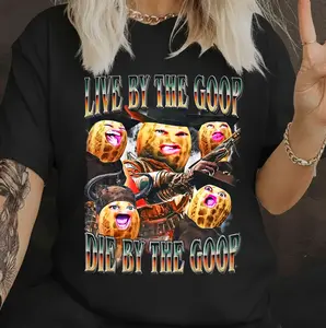 The Burnt Peanut Shirt, Live By The Goop, Die By The Goop Shirt, Gaming Graphic Tee