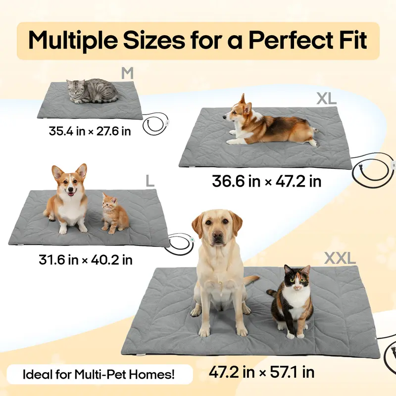 Product Introduction of Vagascape Heated Pet Pad for Dogs & Cats – 7-Layer Safety Design, Auto Overheat Protection, Chew-Resistant Cord, Waterproof & Machine Washable, Ideal for Indoor & Outdoor Use 11