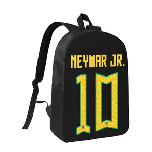 1pc Youth Backpack - Large Capacity, Adjustable Straps, Zipper Closure, "Neymar Jr." Print, Durable Polyester Lining, Perfect for School, Travel & Casual Use, Backpack for School, Travel Backpack